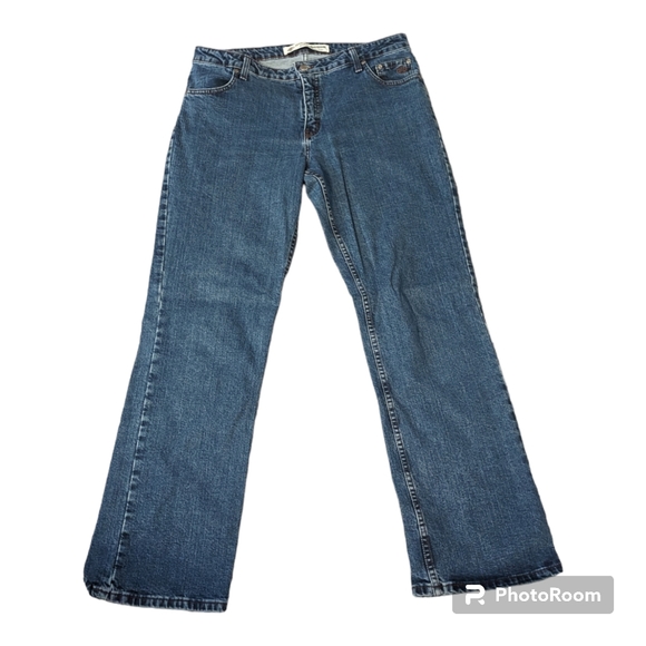 Harley-Davidson Denim - Harley Davidson Mid Rise Bootcut Stretch Blue Jeans #99010 Women's 14
